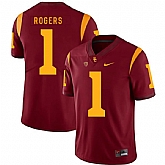 USC Trojans 1 Darreus Rogers Red College Football Jersey Dzhi,baseball caps,new era cap wholesale,wholesale hats